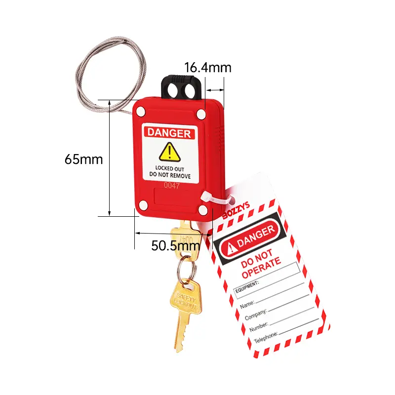 Миниатюрный тросовый блокиратор со встроенным замком LG10 Миниатюрный тросовый блокиратор со встроенным замком LG10